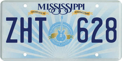 MS license plate ZHT628