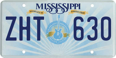 MS license plate ZHT630