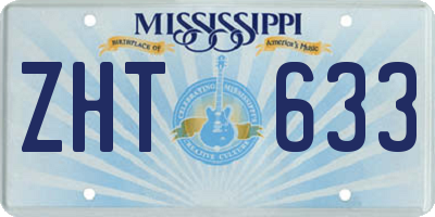MS license plate ZHT633