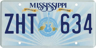 MS license plate ZHT634