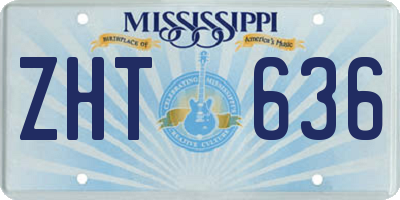 MS license plate ZHT636