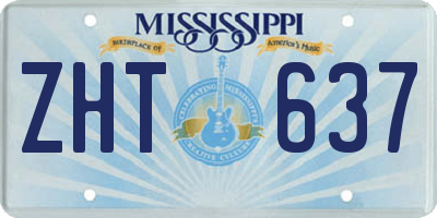 MS license plate ZHT637