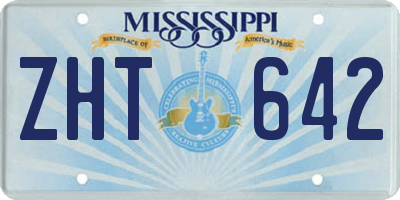 MS license plate ZHT642