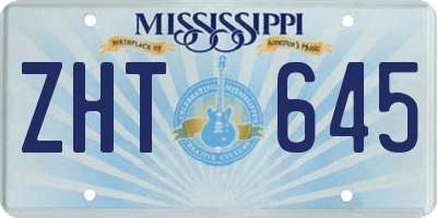 MS license plate ZHT645