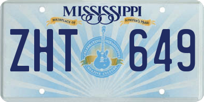 MS license plate ZHT649
