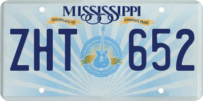MS license plate ZHT652