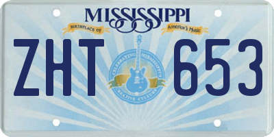 MS license plate ZHT653