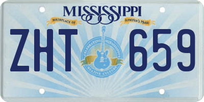 MS license plate ZHT659