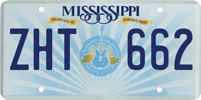 MS license plate ZHT662