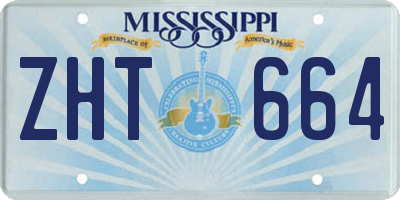 MS license plate ZHT664