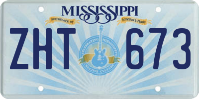 MS license plate ZHT673
