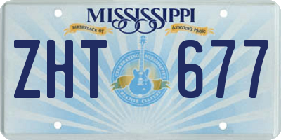 MS license plate ZHT677