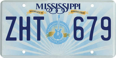 MS license plate ZHT679