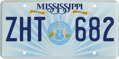 MS license plate ZHT682