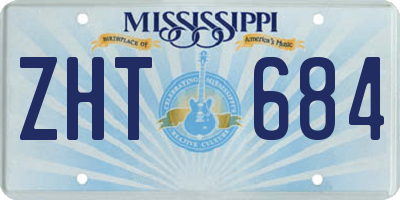 MS license plate ZHT684