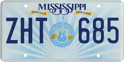 MS license plate ZHT685
