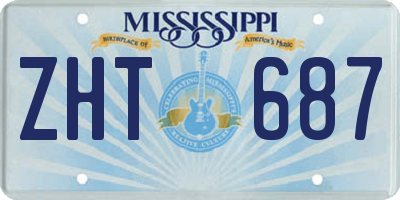 MS license plate ZHT687