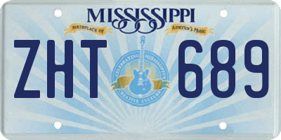 MS license plate ZHT689