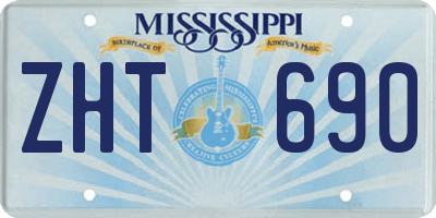 MS license plate ZHT690