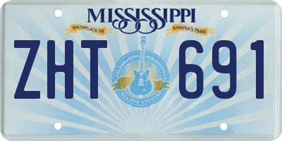 MS license plate ZHT691