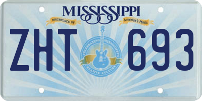 MS license plate ZHT693
