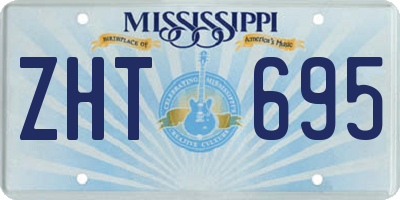MS license plate ZHT695