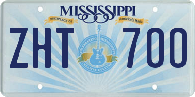 MS license plate ZHT700