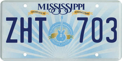 MS license plate ZHT703