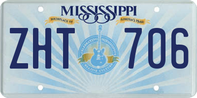 MS license plate ZHT706