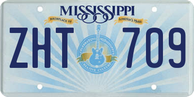MS license plate ZHT709