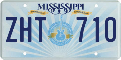 MS license plate ZHT710