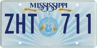 MS license plate ZHT711