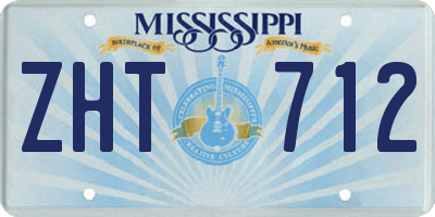 MS license plate ZHT712