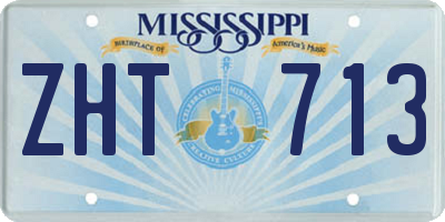 MS license plate ZHT713