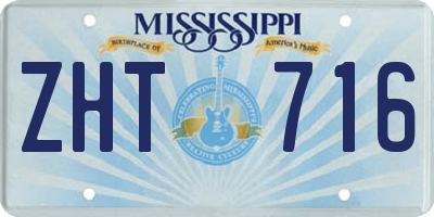 MS license plate ZHT716