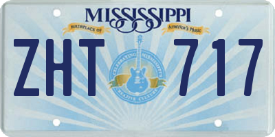 MS license plate ZHT717