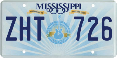 MS license plate ZHT726
