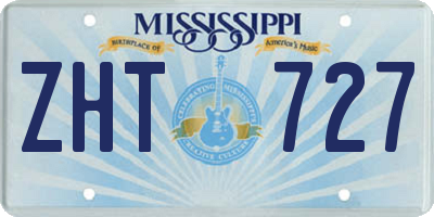 MS license plate ZHT727