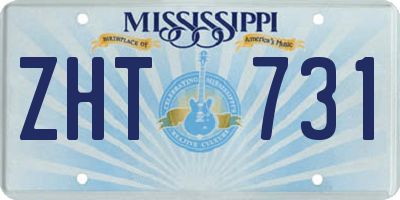 MS license plate ZHT731