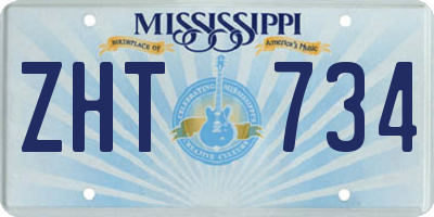 MS license plate ZHT734