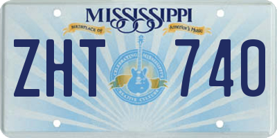MS license plate ZHT740