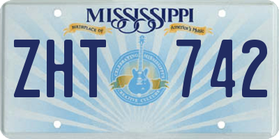 MS license plate ZHT742