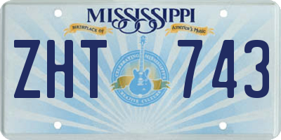 MS license plate ZHT743