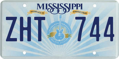 MS license plate ZHT744