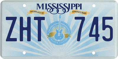 MS license plate ZHT745