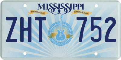 MS license plate ZHT752