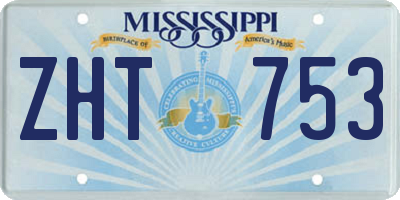 MS license plate ZHT753