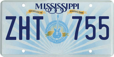 MS license plate ZHT755
