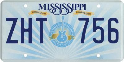 MS license plate ZHT756