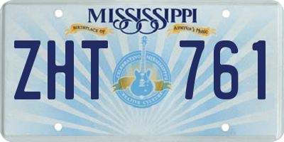 MS license plate ZHT761
